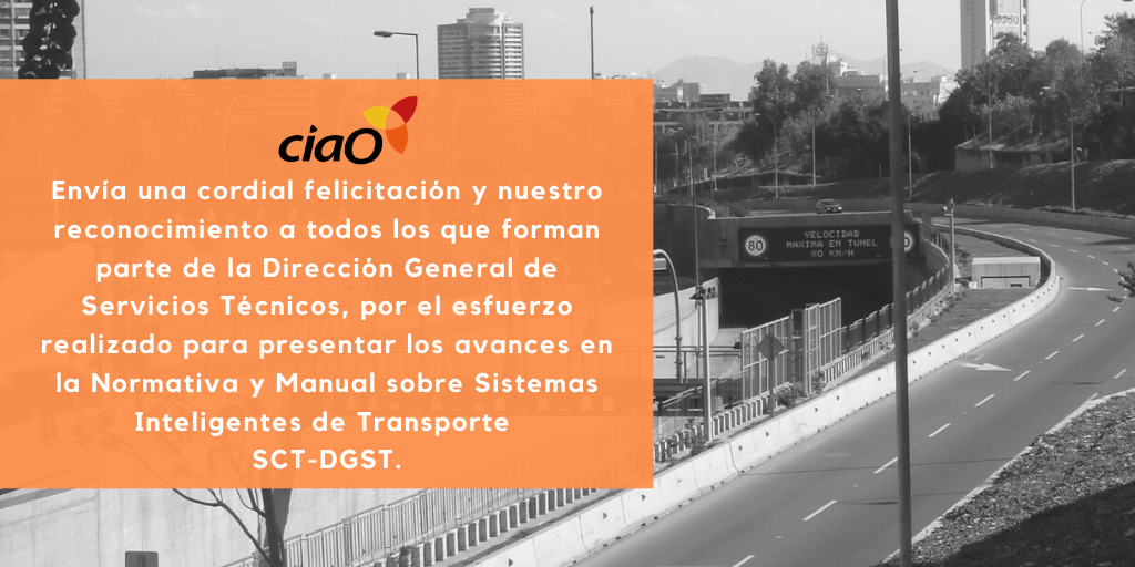 felicitacion-ciao-Programa para la Planeación, Desarrollo e Implementación de los Sistemas Inteligentes de Transporte